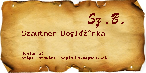 Szautner Boglárka névjegykártya